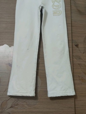 Benetton bell-bottom pants used white for girls 6-7 years