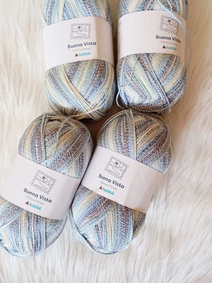 Buena Vista cotton yarn blue multicolor new, super fine #1