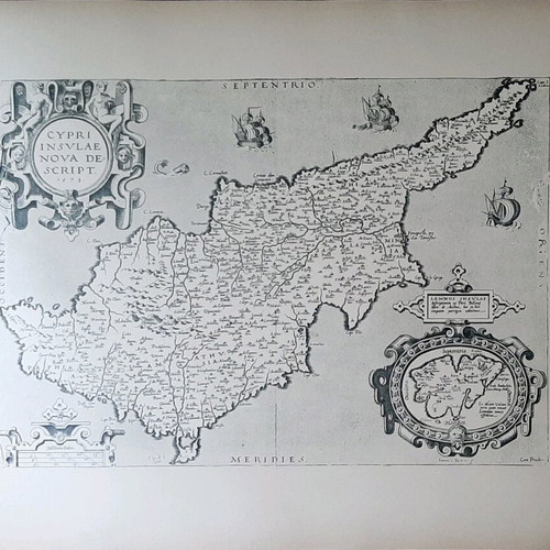 Cyprus map 1531 reprint 1976 like new