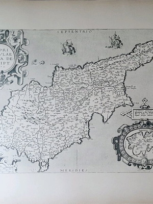 Cyprus map 1531 reprint 1976 like new