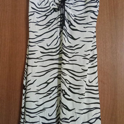 Black and white dress with animal print size M like new