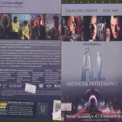 Artificial Intelligence DVD used, science fiction with subtitles
