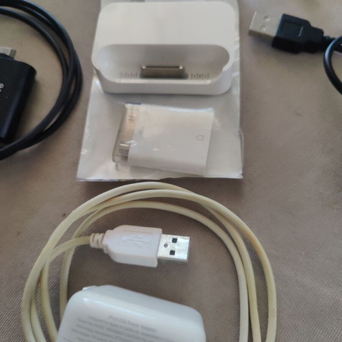 Bundle of telephony chargers and adaptors used
