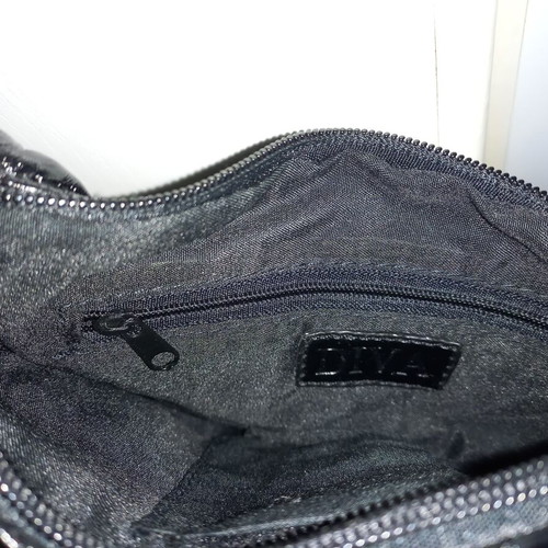 Black shoulder bag new with gold details
