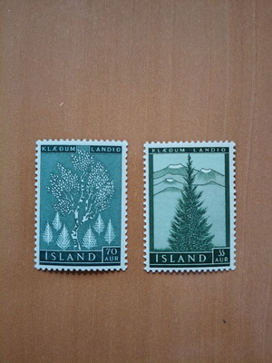 Iceland stamps 1957 near mint, pair of two