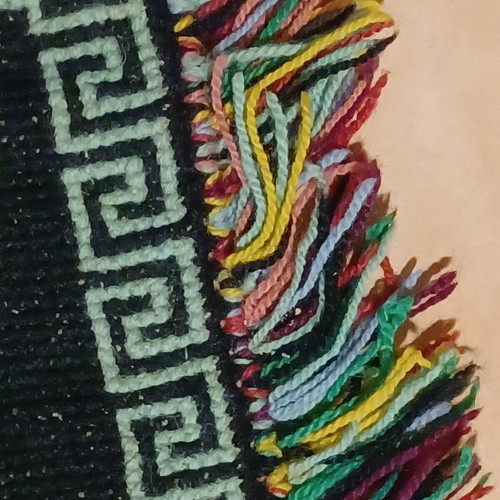 Handmade embroidered rug like new
