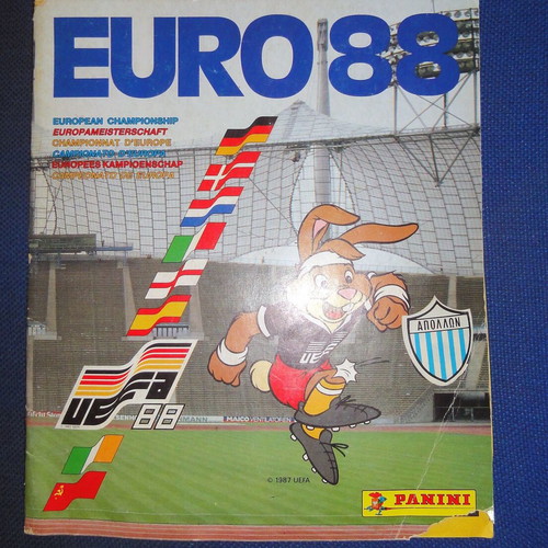 Panini EURO88 album used with unrelated stickers