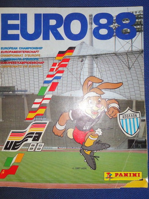 Panini EURO88 album used with unrelated stickers