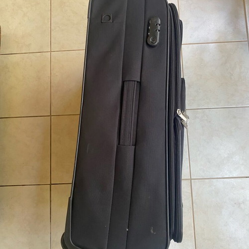 Delsey medium suitcase used, black