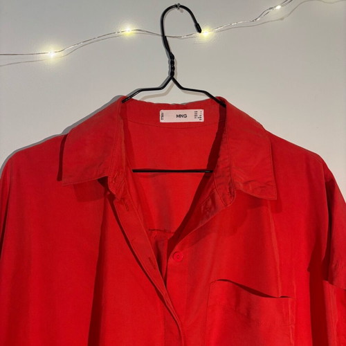 Mango shirt loose with batwing sleeve, size Small, like new, orange