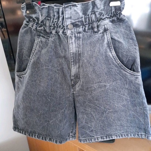 Salt & Pepper "Carla Grey Pearl" Paperbag Denim Shorts (Αφόρετο) – No 26