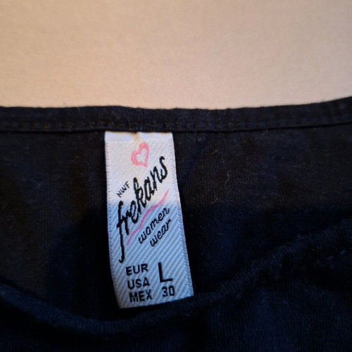 Frekans women's cotton t-shirt like new, size L, black