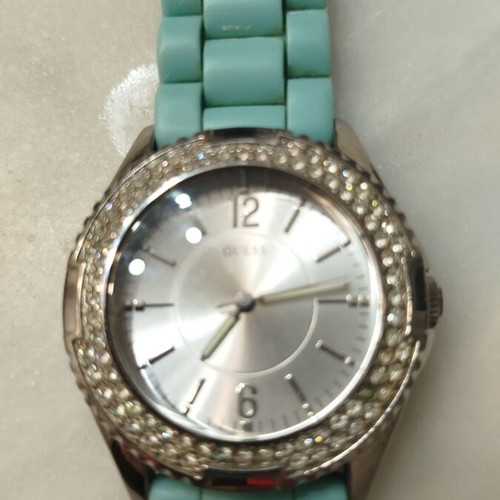 Guess women's watch like new, stainless steel case with crystals