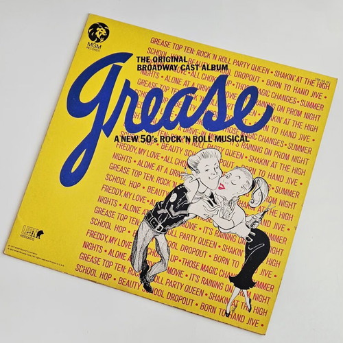 Grease The Original Broadway Cast Album vinyl LP mint condition