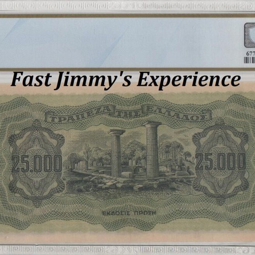 Greece 25,000 Drachmai 1943 PCGS Choice UNC 63 PPQ banknote