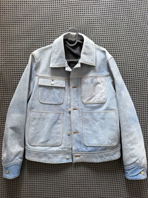 Zara leather jacket, blue, size L