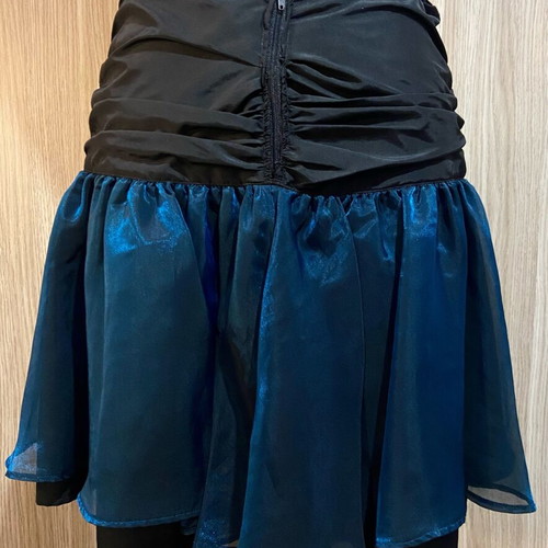 Gothic black petrol blouse and skirt set like new