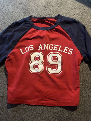 Top in blue and red, XS-S size