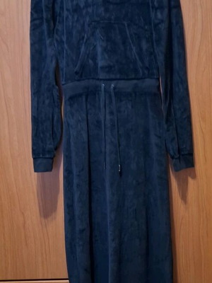 SugarFree maxi dress black velour, size Small, like new