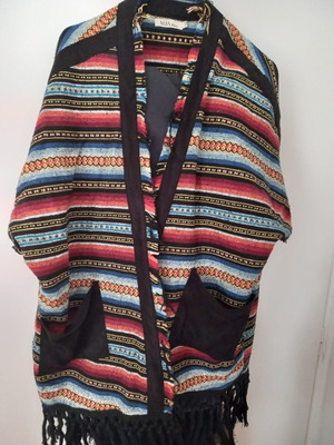 Πόντσο καπά boho μεταχειρισμένο, one size, πορτοκαλί