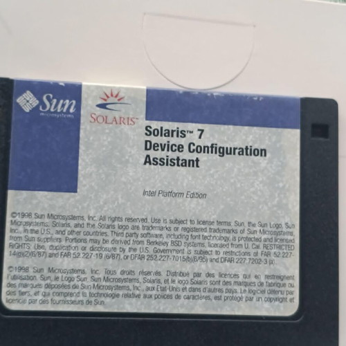 Sun Microsystems Solaris 7 Media Operating System P/N 724-3144-01 like new