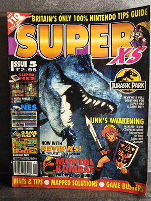 Super XS Magazine Issue 5 1993 vintage Nintendo gaming magazine used