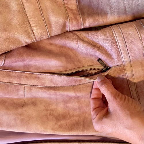 Jacket 100% leather used, dusty pink, size Medium