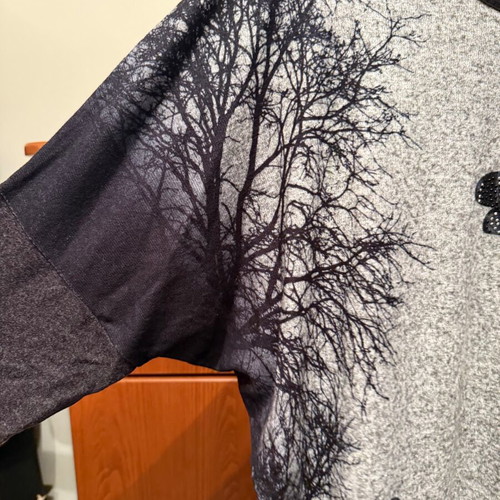 Everyday shirt new with front designs, black and gray, size L