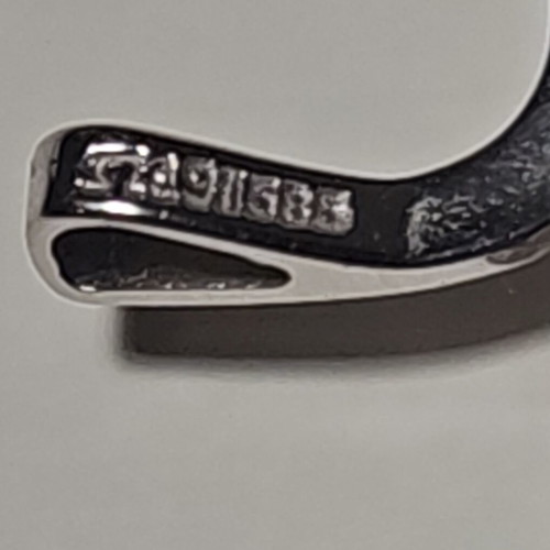 White gold 14K cross with small stones, like new