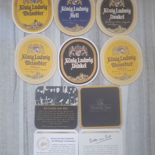 Beer Coasters used, set of 10 No 7