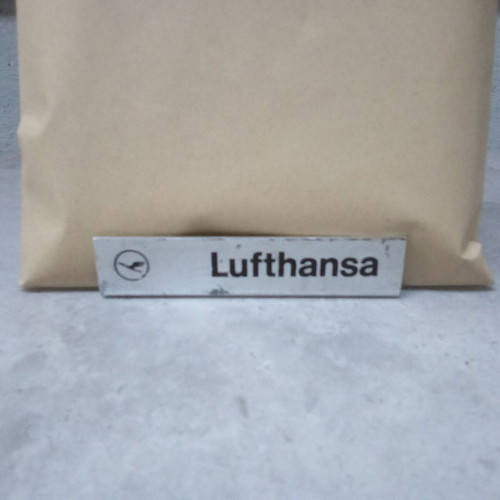 Lufthansa brochure stand used, 1980s vintage