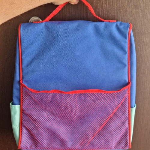 ELC Vintage Handbag for Stationery used, blue and red