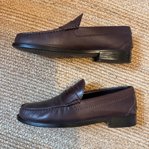 Geox burgundy moccasins used, size 40
