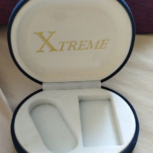 Velvet storage box blue used, luxurious