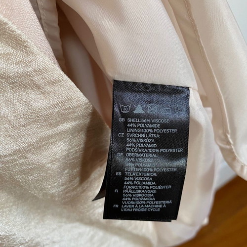 Βραδινό στραπλες φόρεμα H&M σε ανοιχτό χρυσό, καινούργιο, μέγεθος EU 40