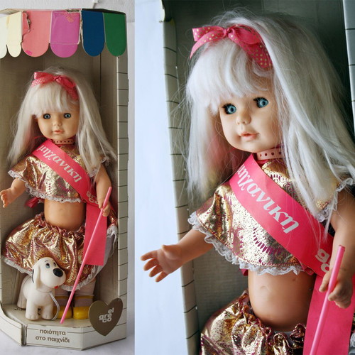 Vintage 80's El Greco large mechanical doll 50cm new