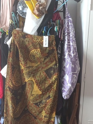 Boho long skirt Acne Studios new, earth tones with belt and zipper