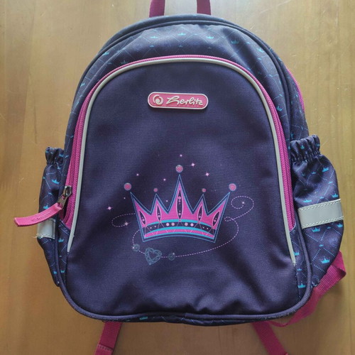 Herlitz Crown purple kindergarten backpack used