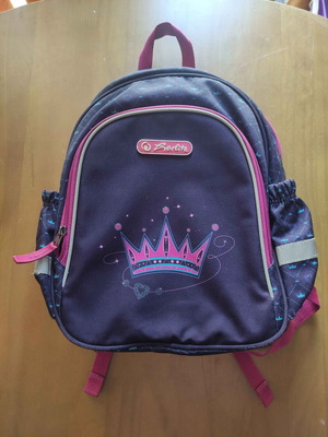 Herlitz Crown purple kindergarten backpack used