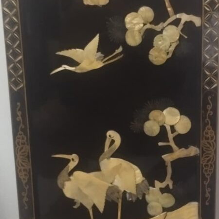 Chinese handmade frames used, set of 8 large mother-of-pearl