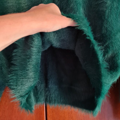 Velour sweater Mango new, small, green, 100% polyamide
