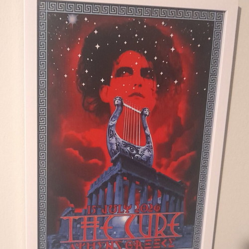 The Cure poster Athens 2026 with frame new