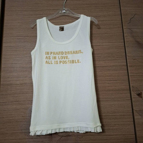 Women's blouse with gold letters, like new, size S