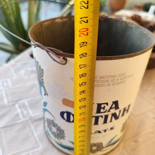 Nea Fytini metal container used, bucket