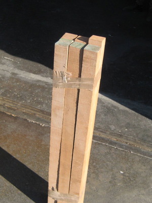 Ξυλεία ΙΡΟΚΟ σε καδρονάκια 50x50x880 χλστ, 17 τεμάχια σαν καινούργιο