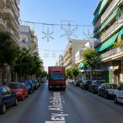 Apartment 125 m² in Thessaloniki Ampelokipoi, furnished with balcony and security door