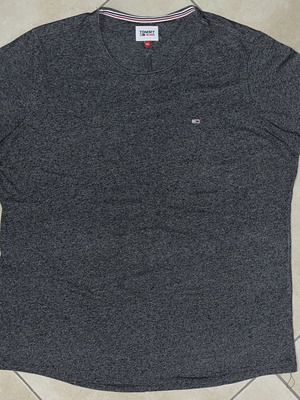 Tommy Jeans T-Shirt charcoal melange classic flag logo size XXL like new