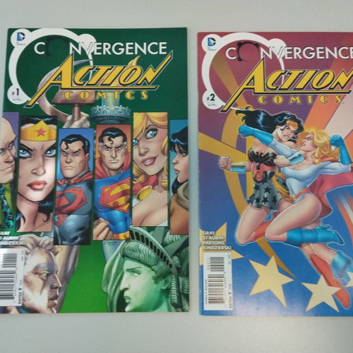 Convergence Action Comics issues 1 and 2 like new, 2015 DC