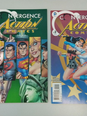 Convergence Action Comics issues 1 and 2 like new, 2015 DC