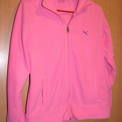 Puma fleece jacket like new, pink, size medium